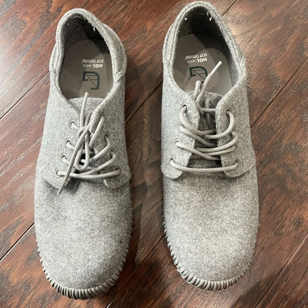 Hybrid Green Label Men Dune Low Top Wool Gray Sneaker Size 12